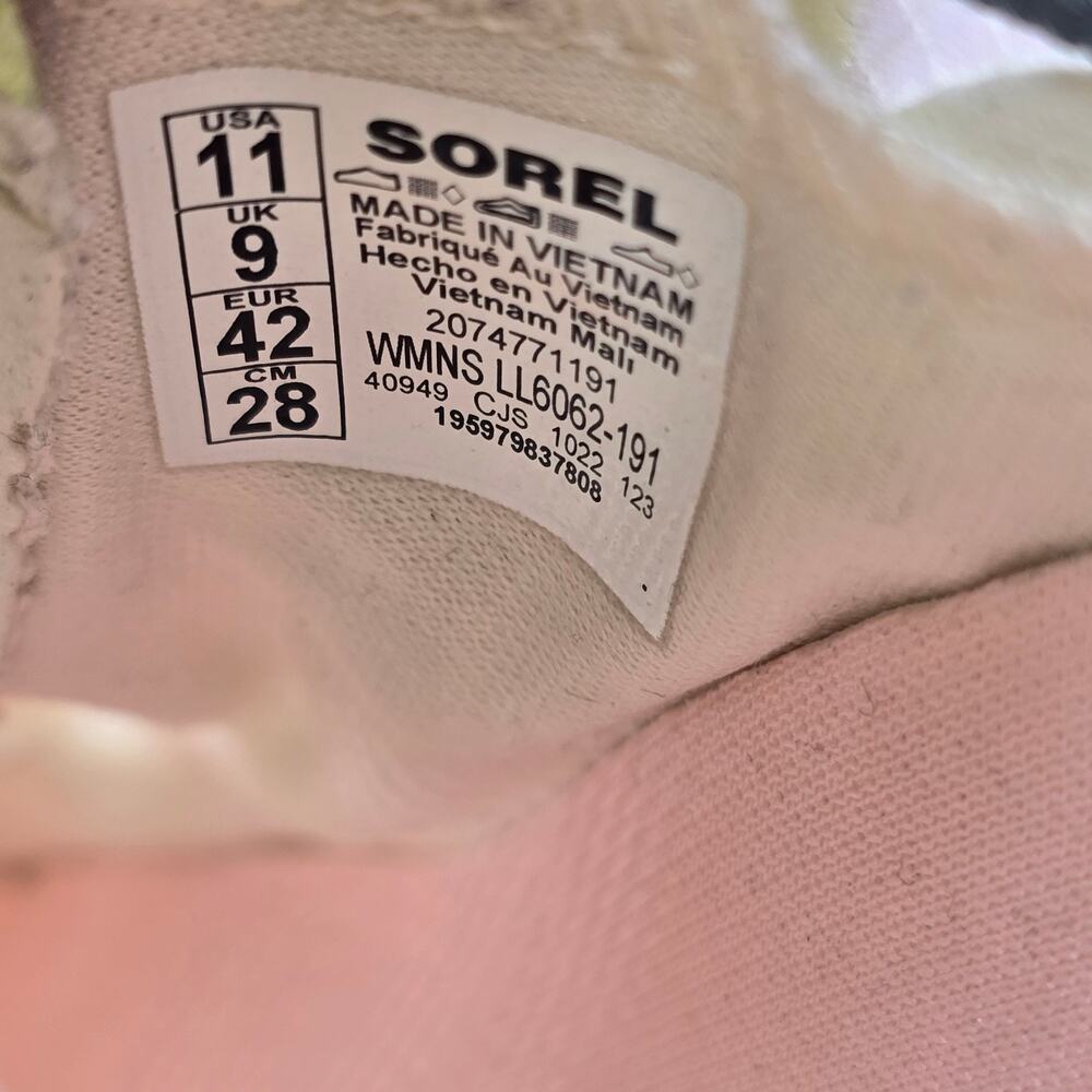Sorel Kinetic Breakthru Tech Shoes Womens 11 M Cream Pink Lace Athletic Sneakers - Picture 1 of 1